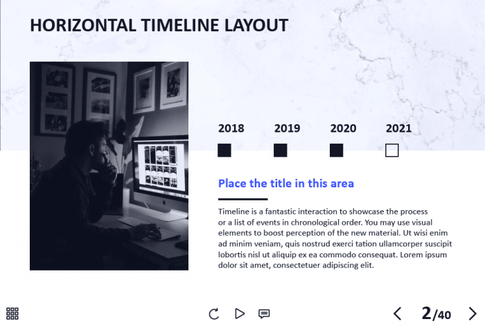 Horizontal Timeline — Captivate Template-60462