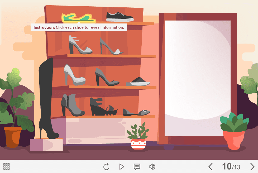 Shelves with Shoes — Captivate Template-60151 Shelves with Shoes — Captivate Template-60151