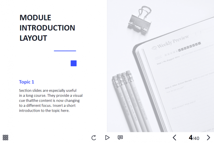 General Business Course Starter Template — Articulate Storyline 3 / 360-60195