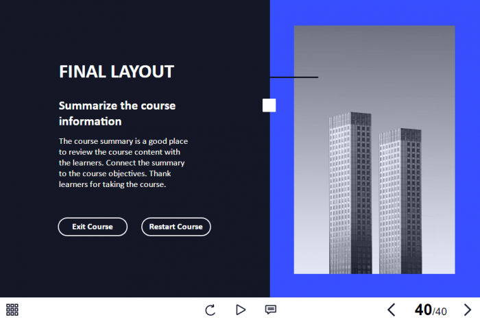 General Business Course Starter Template — Articulate Storyline 3 / 360-60267
