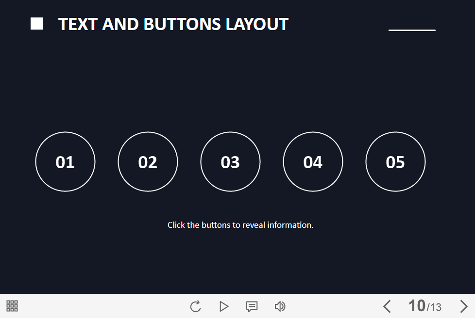 Five Round Buttons — Lectora Template-0