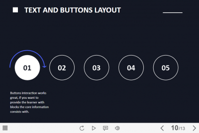 Five Round Buttons — Lectora Template-61064