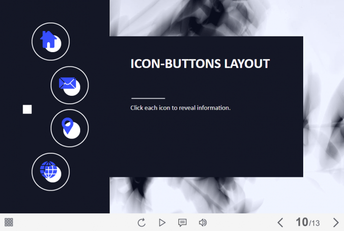 Four Buttons with Icons — Lectora Template-0