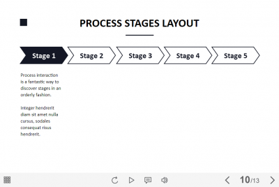 Process Stages Arrow Buttons — Lectora Template-61090