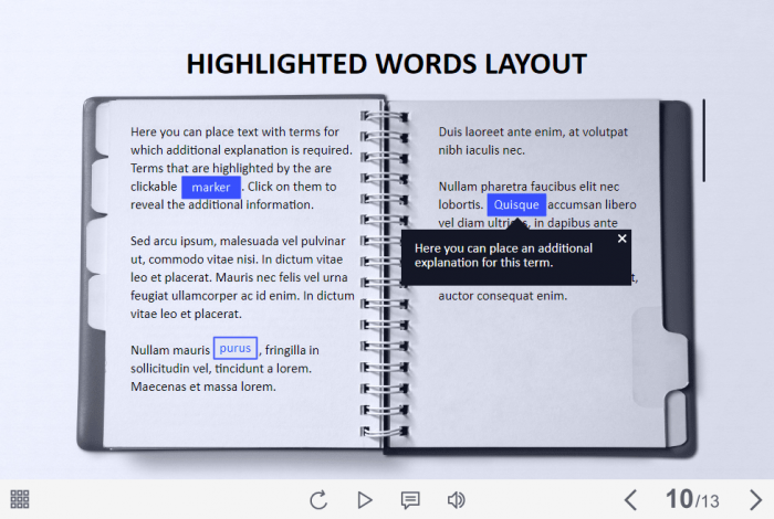 Highlighted Words — Lectora Template-61095
