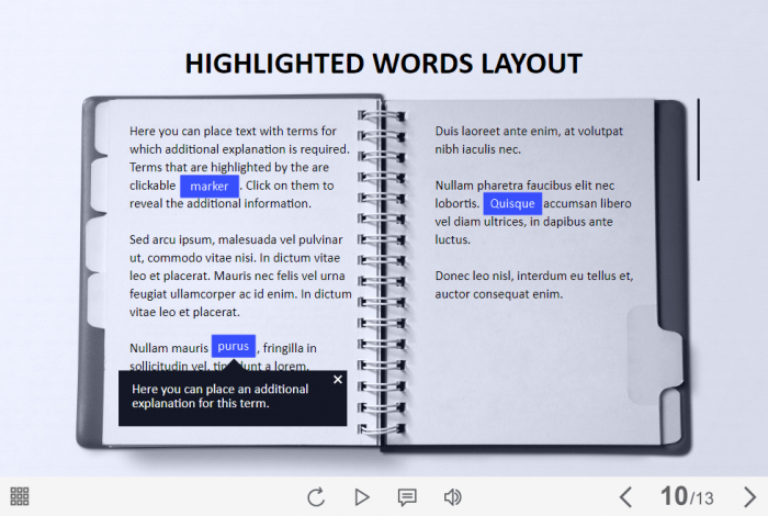 Highlighted Words — Lectora Template-61096