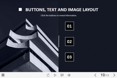 Square Buttons with Numbers — Lectora Template-0