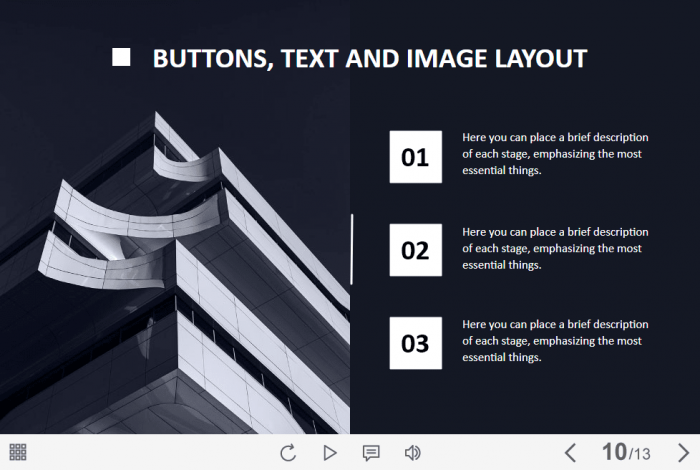 Square Buttons with Numbers — Lectora Template-61099