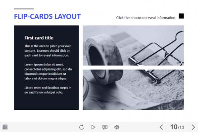Three Flip Cards — Lectora Template-61101