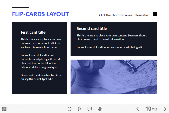 Three Flip Cards — Lectora Template-61102