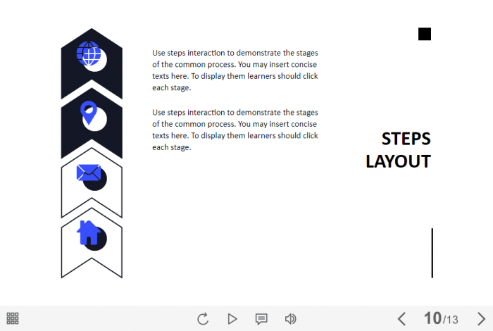 Step Buttons with Icons — Lectora Template-61113