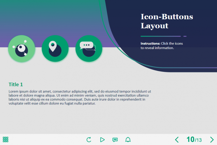 Icon Buttons — Lectora Template-64284