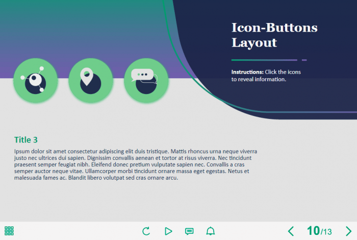 Icon Buttons — Lectora Template-64285