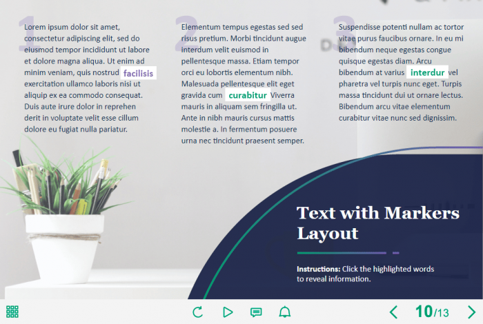Text Markers — Lectora Template-64287