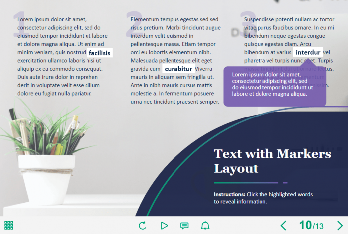 Text Markers — Lectora Template-64289