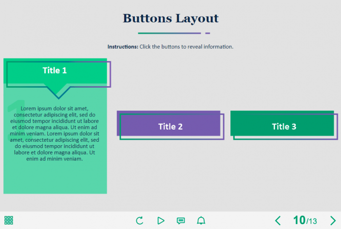 Three Buttons — Lectora Template-64313