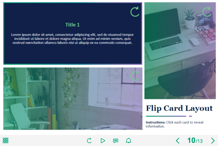 Flip Cards — Lectora Template-64321