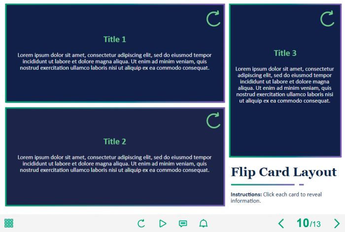 Flip Cards — Lectora Template-64322