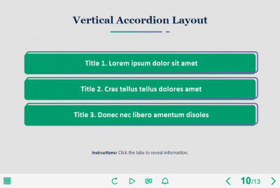 Vertical Accordion — Lectora Template-0