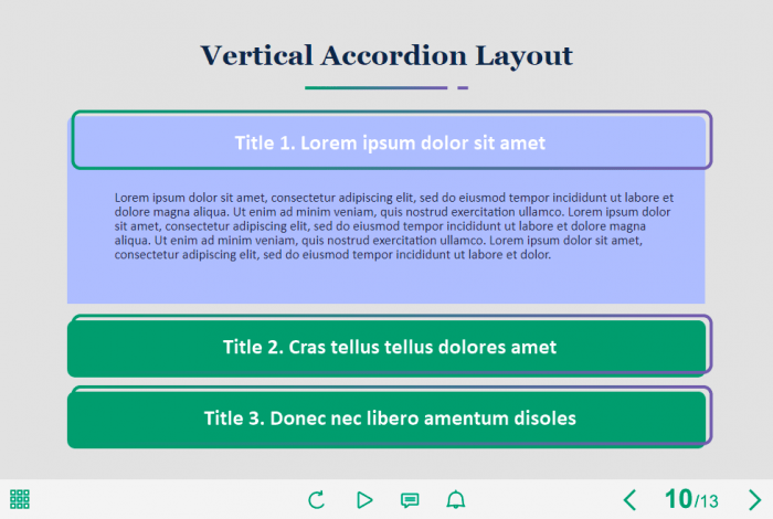 Vertical Accordion — Lectora Template-64330