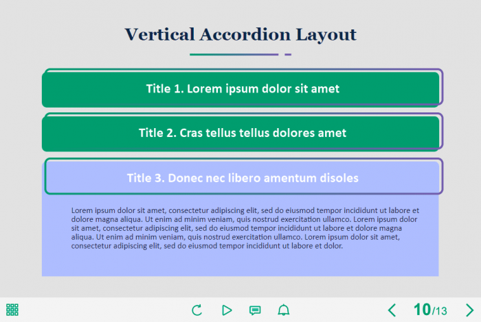 Vertical Accordion — Lectora Template-64332