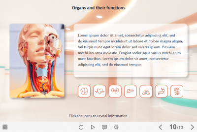 Tabs with Medical Icons — Lectora Template-0