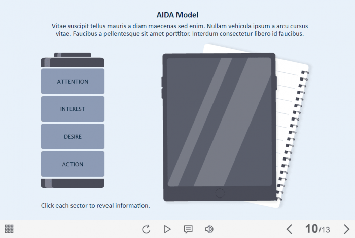 AIDA Model Tabs — Lectora Template-0