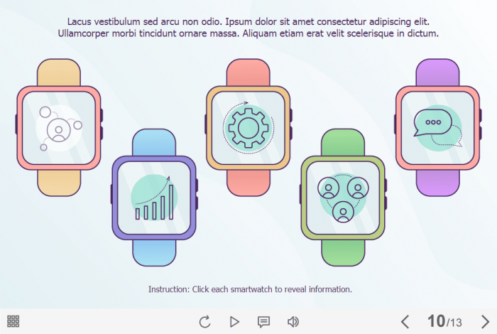 Icons on Smartwatches — Lectora Template-61492