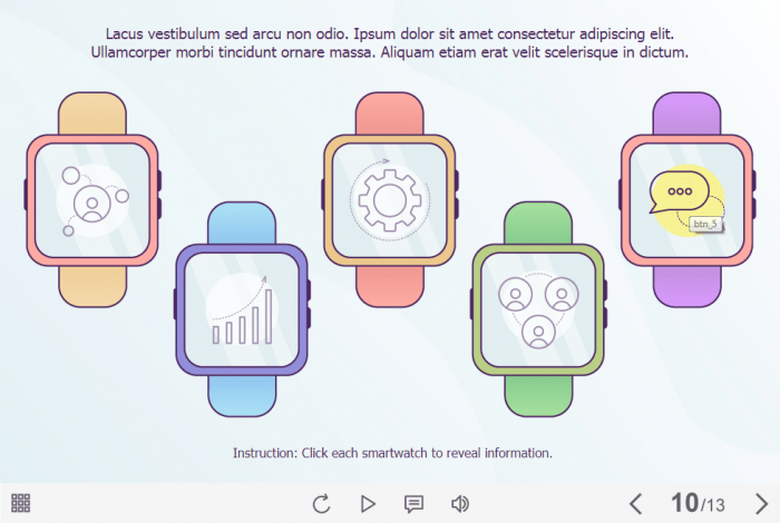 Icons on Smartwatches — Lectora Template-61495