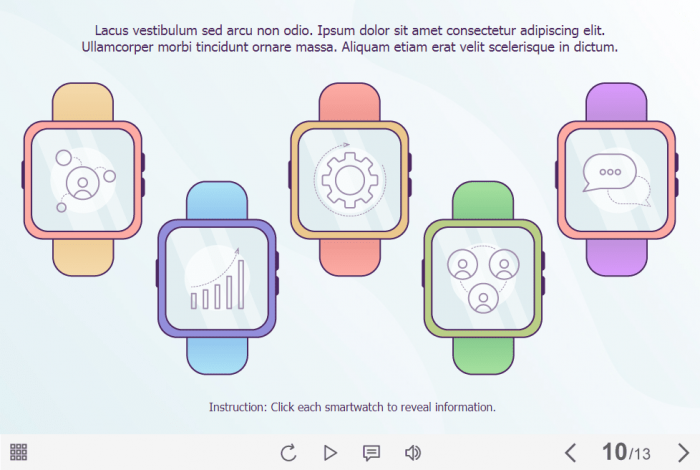 Icons on Smartwatches — Lectora Template-61497