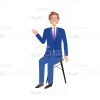 Handsome Businessman Vector Character for Animation-61746