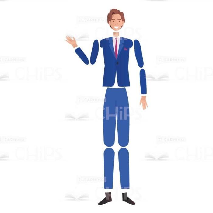 Handsome Businessman Vector Character for Animation-61753