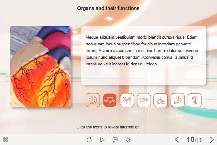 Tabs with Medical Icons — Captivate Template-61249