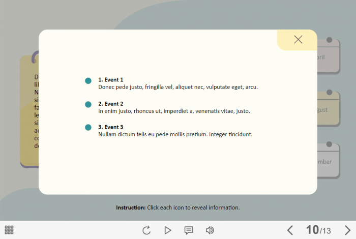 Interactive Calendar of Events — Storyline 3 / 360 Template-61592