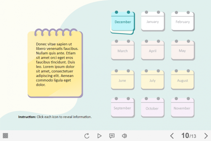 Event Calendar — Lectora Template-61630