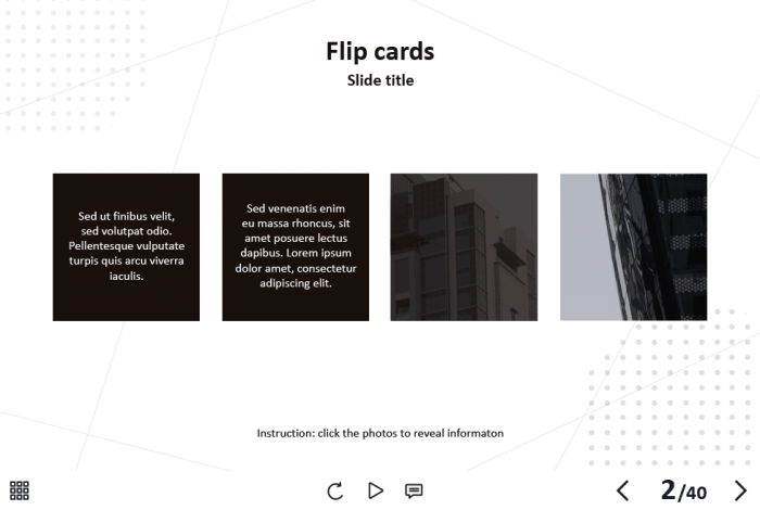 Square Flip Cards — Captivate Template-62063