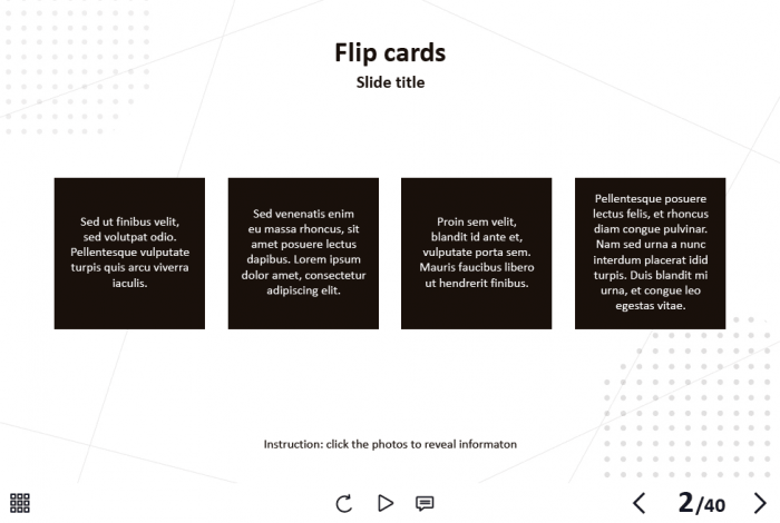 Square Flip Cards — Captivate Template-62064