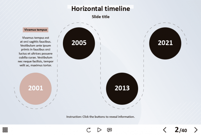 Horizontal Timeline — Captivate Template-62085