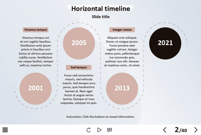 Horizontal Timeline — Captivate Template-62086