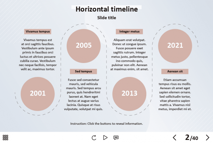 Horizontal Timeline — Captivate Template-62087