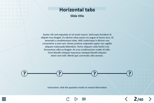 Horizontal Tabs — Captivate Template-0