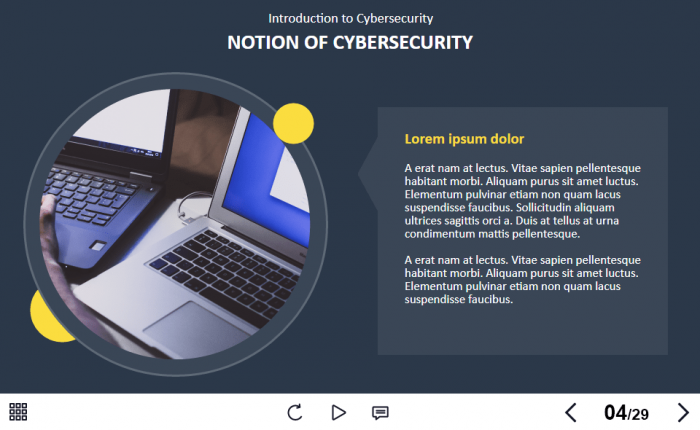 Cyber Security Course Starter Template — Trivantis Lectora -62502