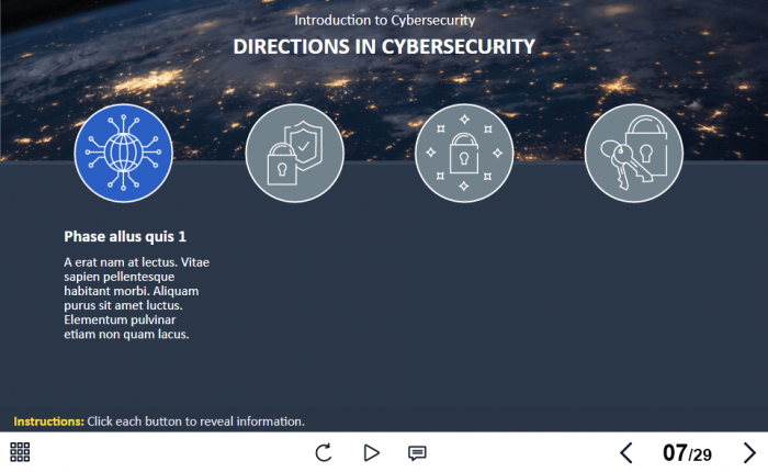Cyber Security Course Starter Template — Trivantis Lectora -62507