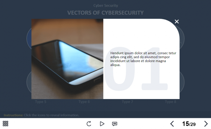 Cyber Security Course Starter Template — Trivantis Lectora -62526