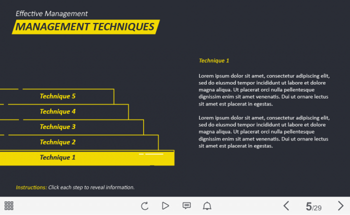 Management Technique Steps — Captivate Template-62990