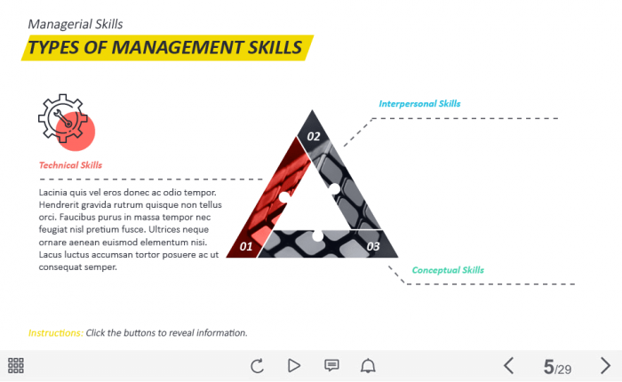 Management Skill Buttons — Captivate Template-63031