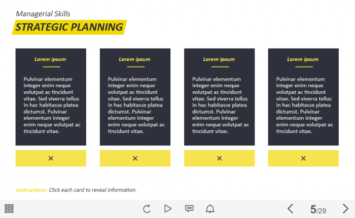 Strategic Planning Flip Cards — Captivate Template-63037