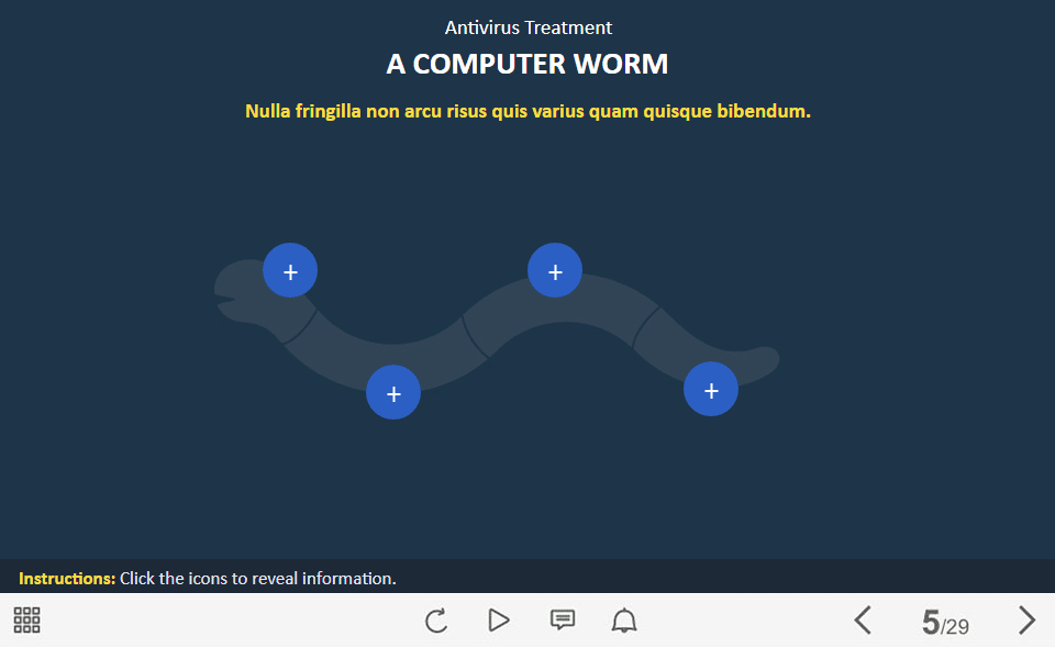 Computer Worm Destruction — Lectora Template-0