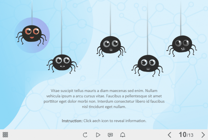 Clickable Cartoon Spiders — Captivate Template-63212