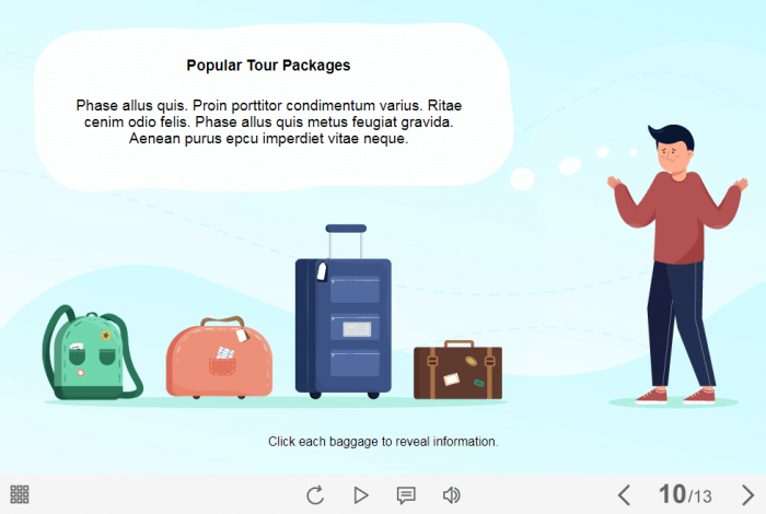 Clickable Baggages — Lectora Template-0
